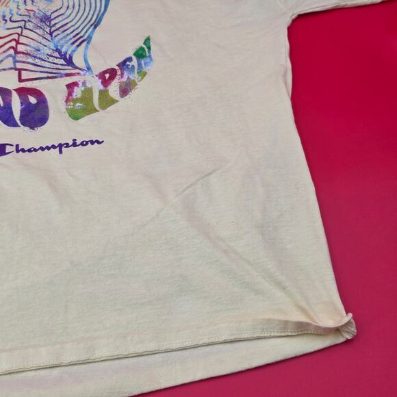 Champion Graphic T-Shirt Keep Your Mind Open Rainbow Psychedelic Print Size L - Picture 3 of 15